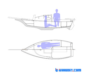 Яхта Дафния 4.1 иллюстрация обитаемости